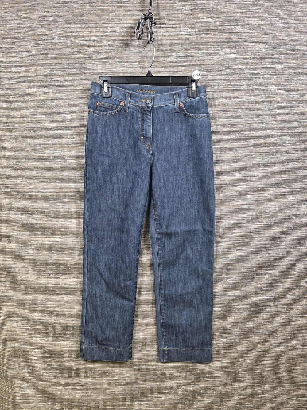 Piazza Sempione Jeans Womens Size IT 40 Blue Mid Rise Straight Stretch Denim NEW